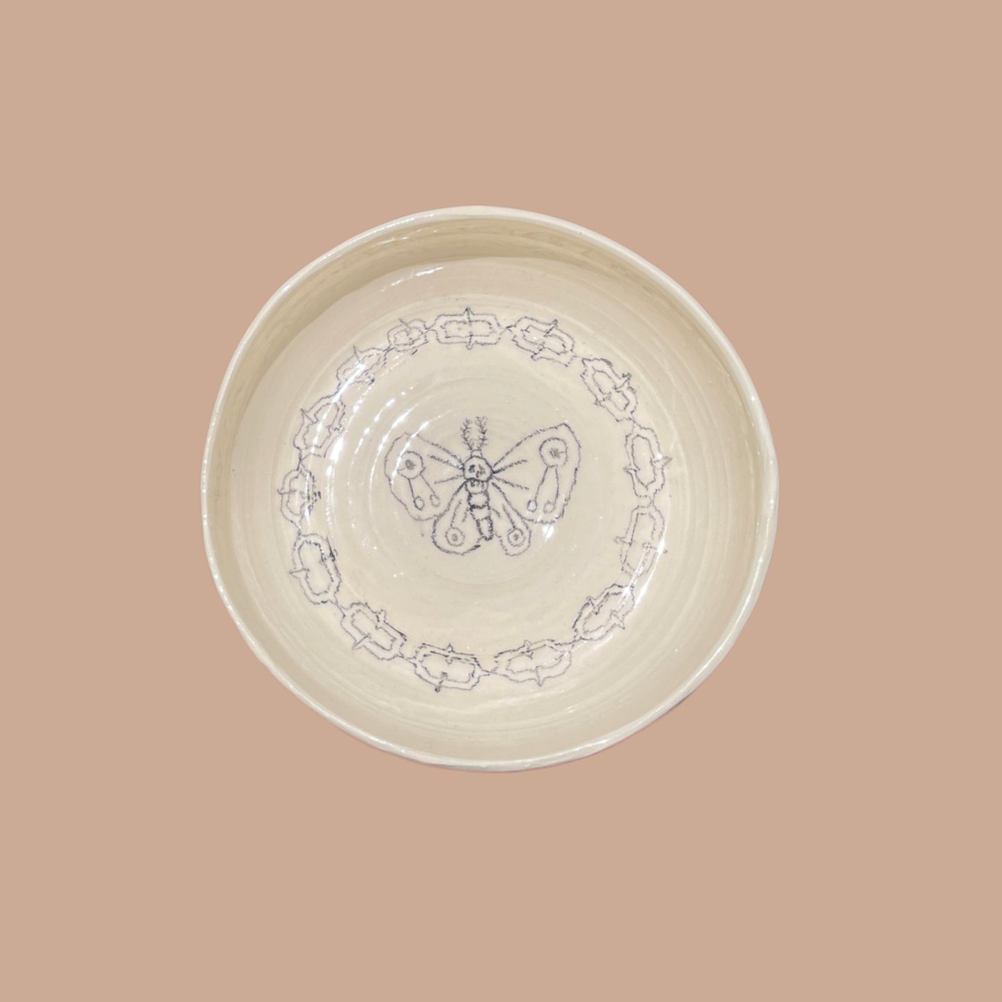Moth Low Bowl