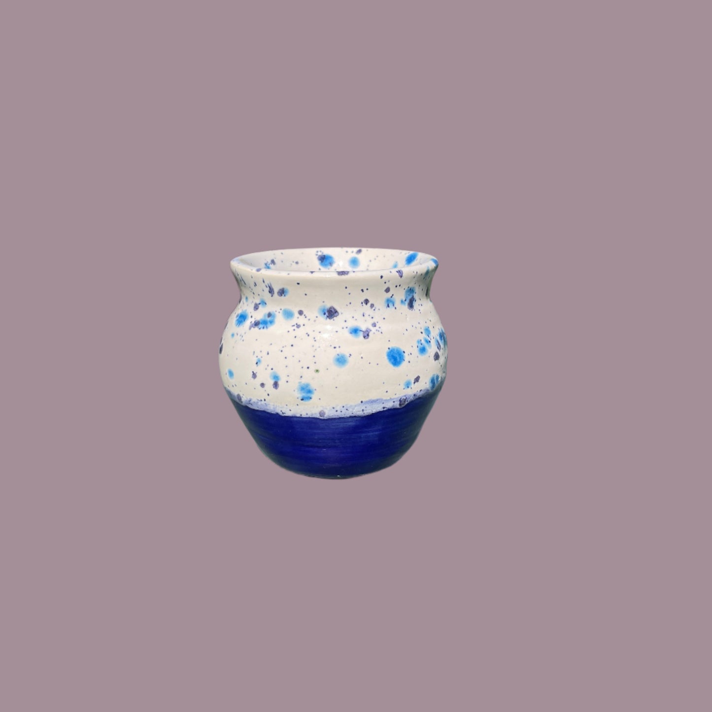 Blue Speckle Bud Vase