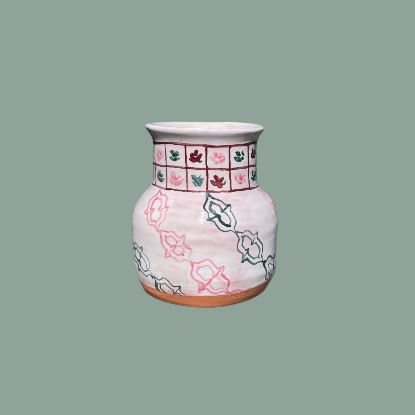 Majolica Terracotta Vase