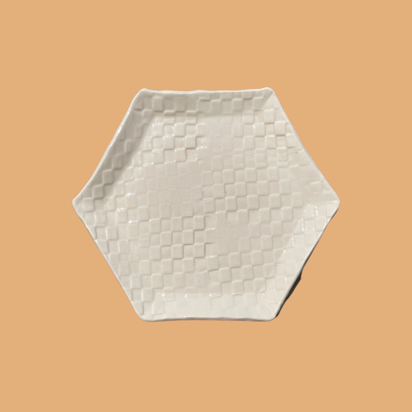Large Checkered Hexagon Tray
