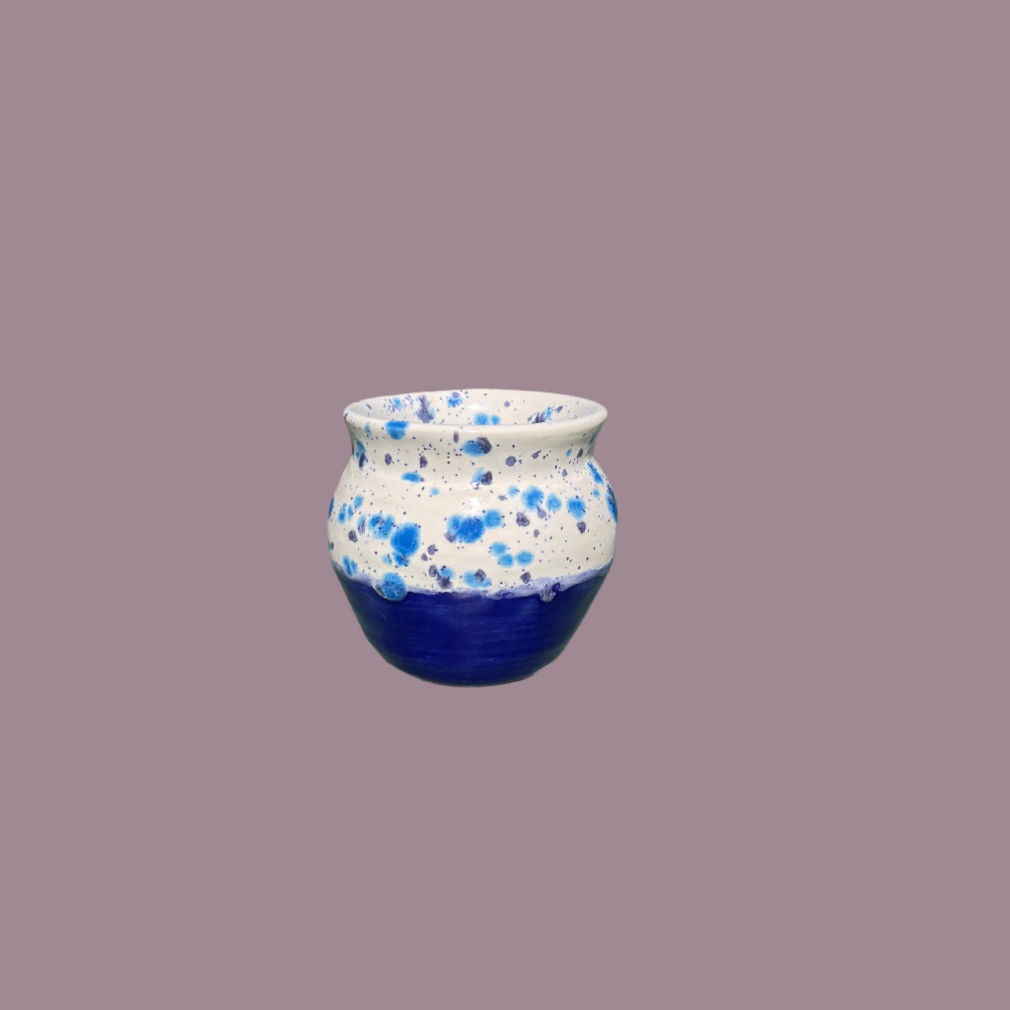 Blue Speckle Bud Vase