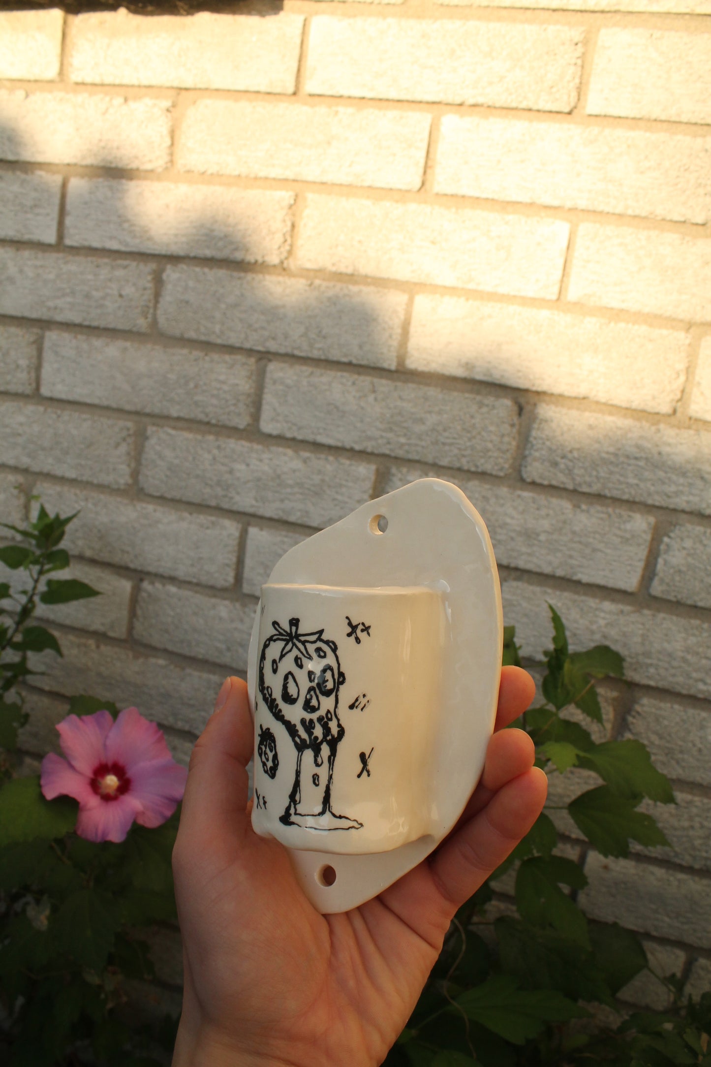 Strawberry Skull Wall Pocket