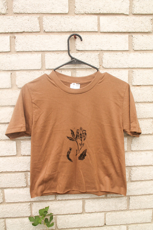Prairie Coneflower Print Shirt - Brown