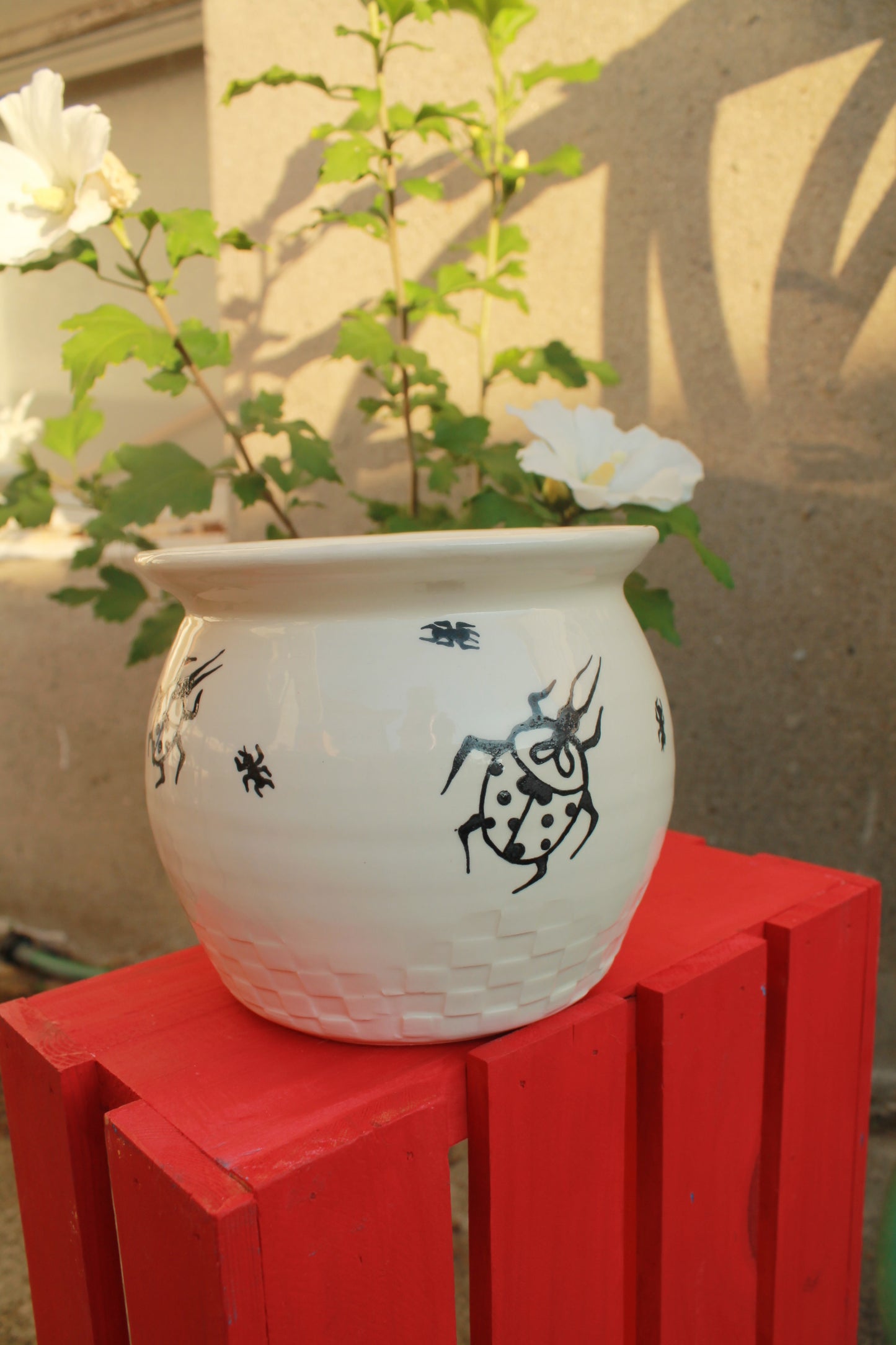 Ladybug Checker Vase