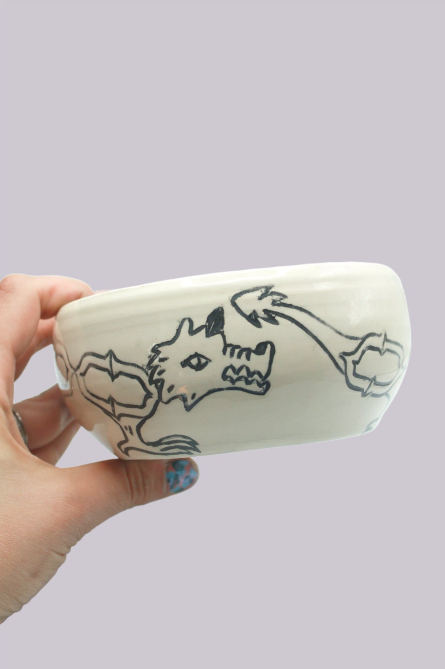 Chain Dragon Handthrown Bowl