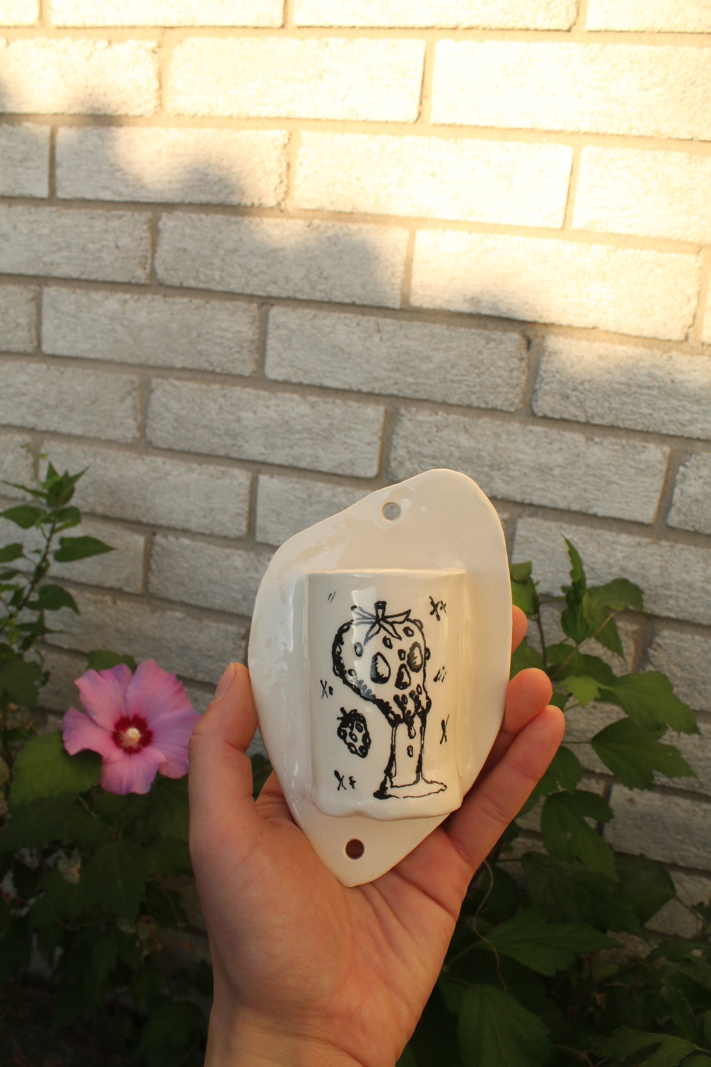 Strawberry Skull Wall Pocket