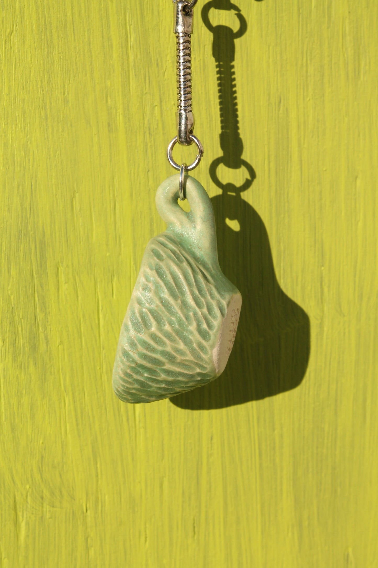Carved Patina Mug Keychain