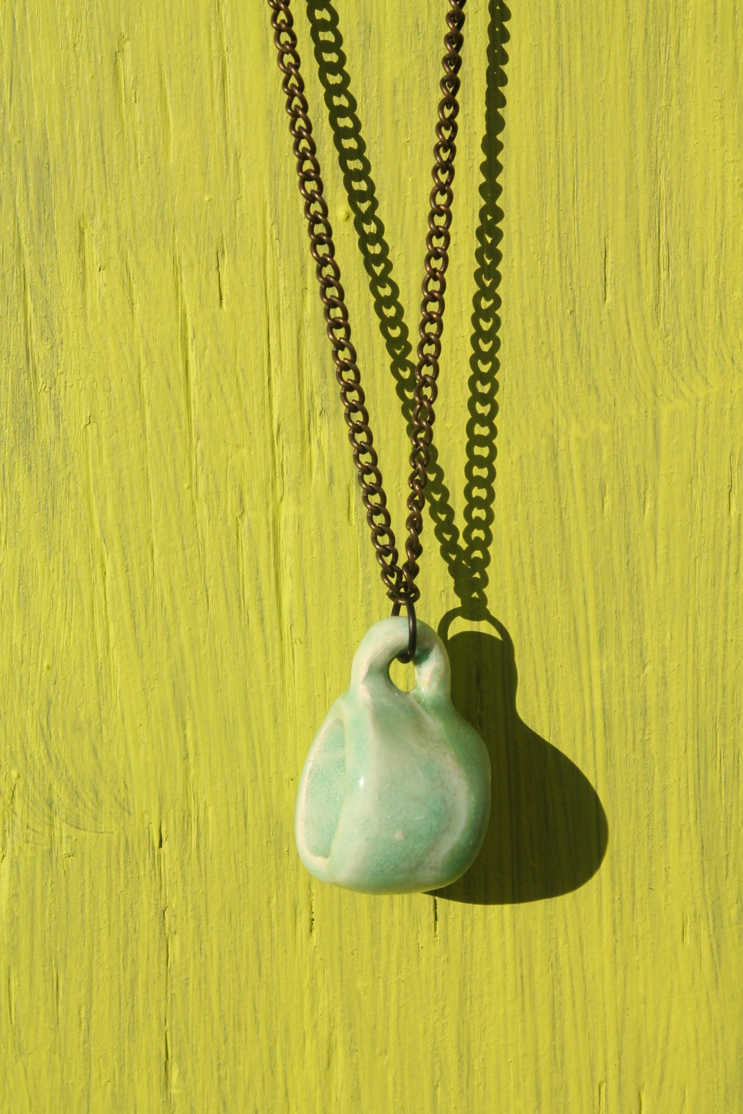 Mint Patina Mug Necklace