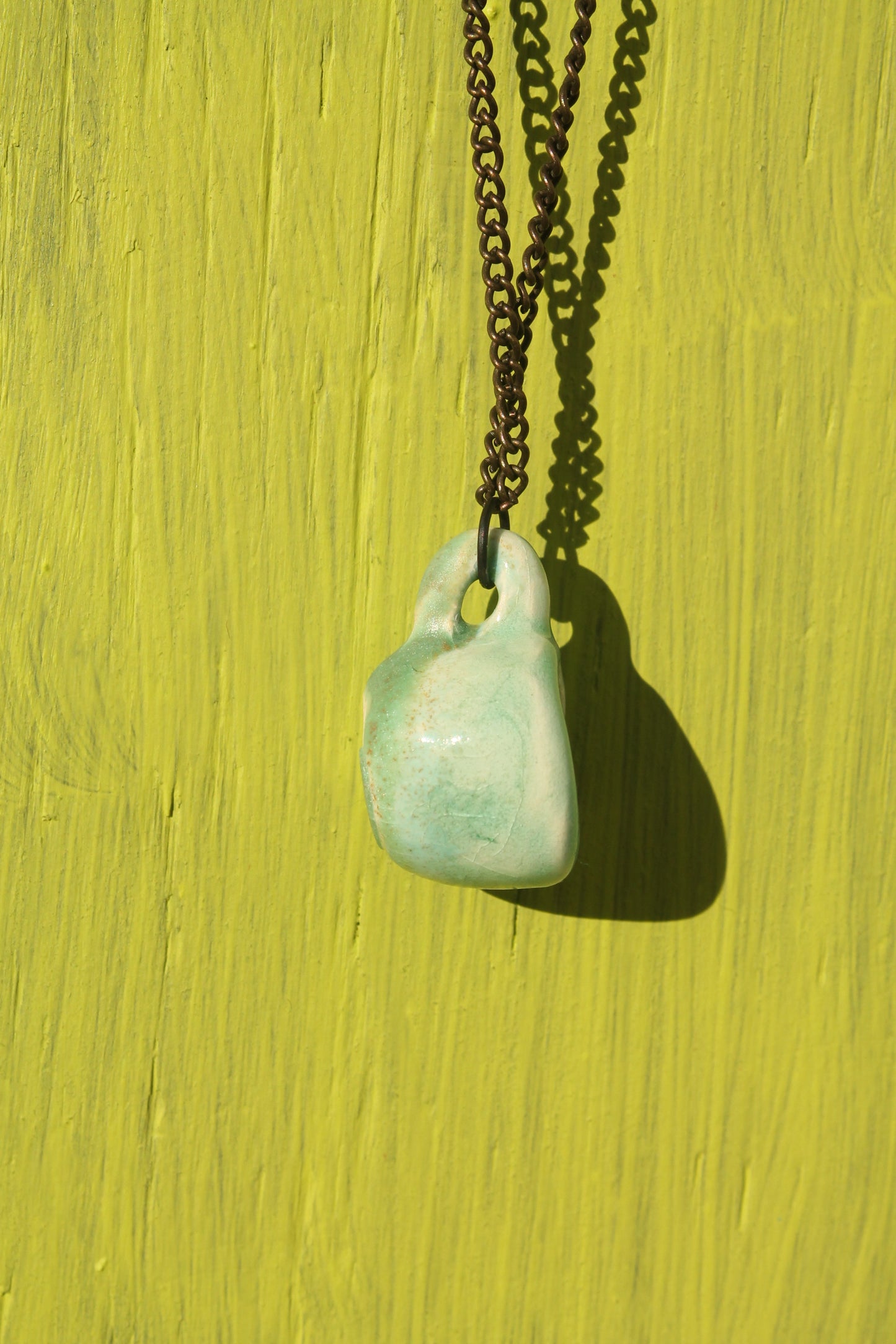 Mint Patina Mug Necklace